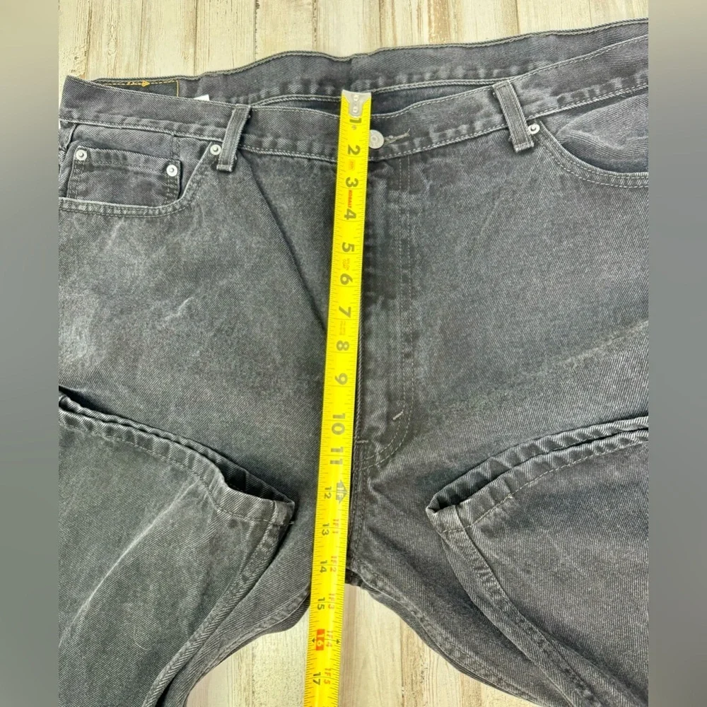 Levis Jeans Mens 46x30 Black 505 Straight Wide Leg Western Cowboy 100% Cotton